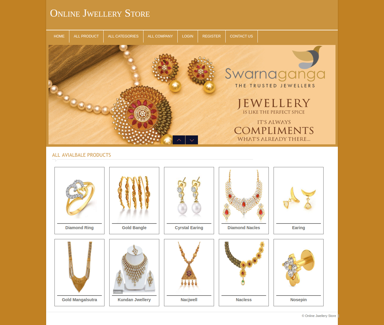 Online Jewellery Store- PHP Web Development Project