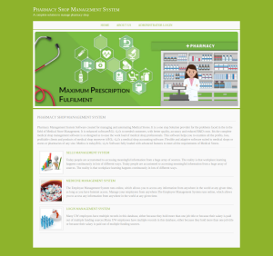 Pharmacy Shop Management System Report Synopsis Source Code