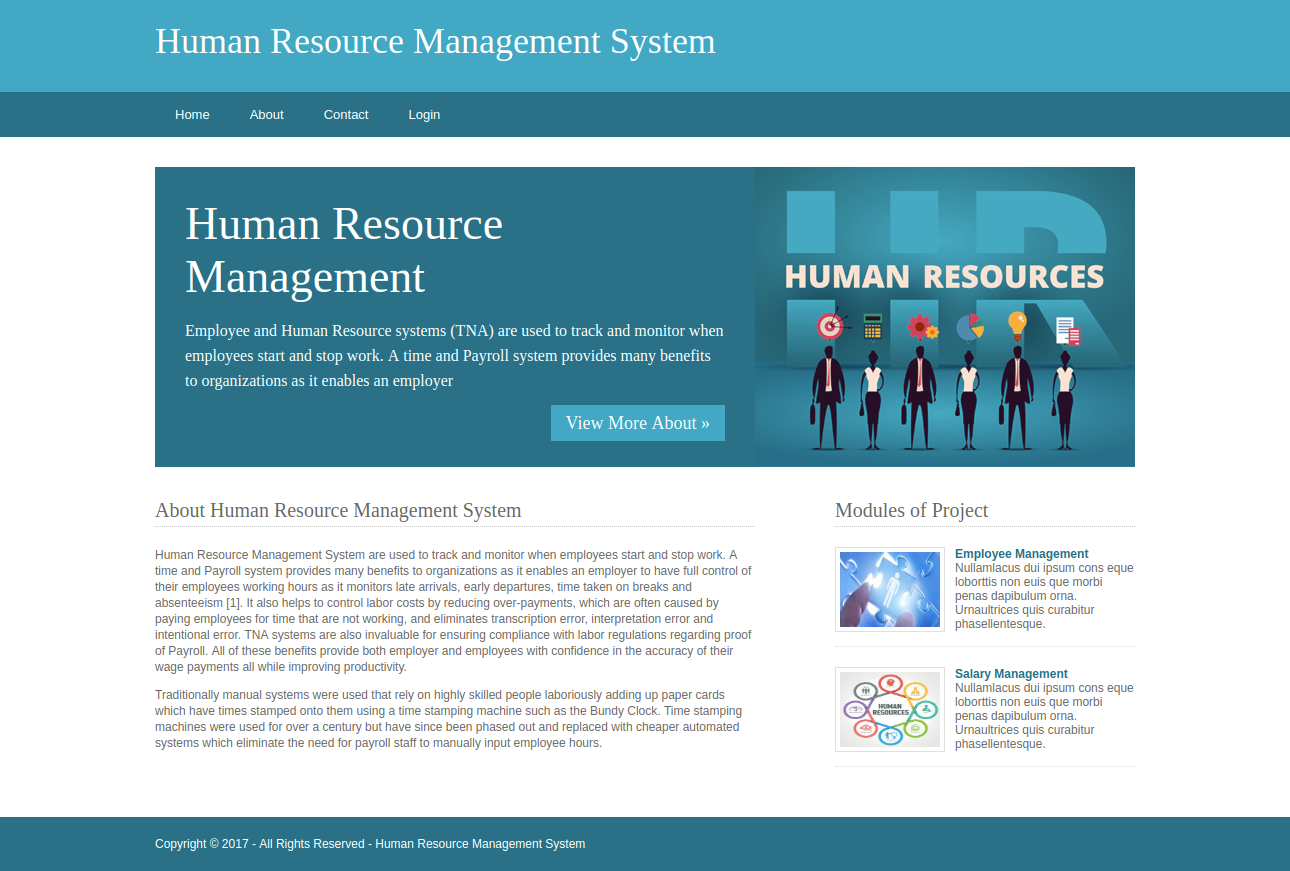 Human Resource Management System- Python Django Project