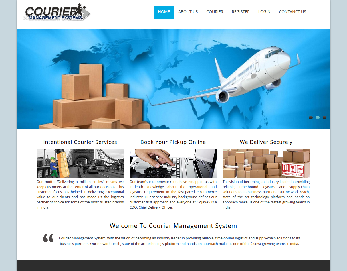 Courier Management System- PHP Web Development Project