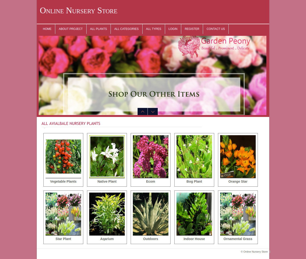 Online Nursery Store- PHP Web Development Mini Project