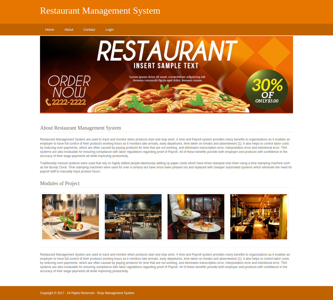 Restaurant Management System- Python Django Project