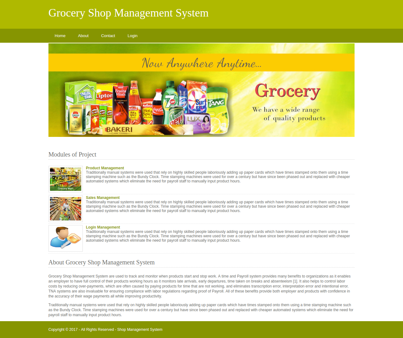 Grocery Shop Management System- Python Django Project