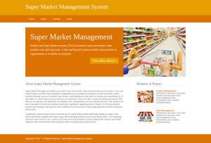 Super Market Management System Report Synopsis Source Code