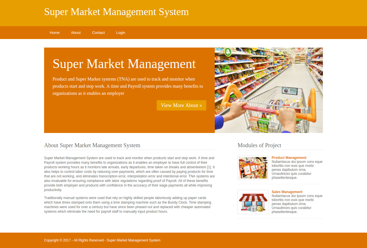 Super Market Management System- Python Django Project