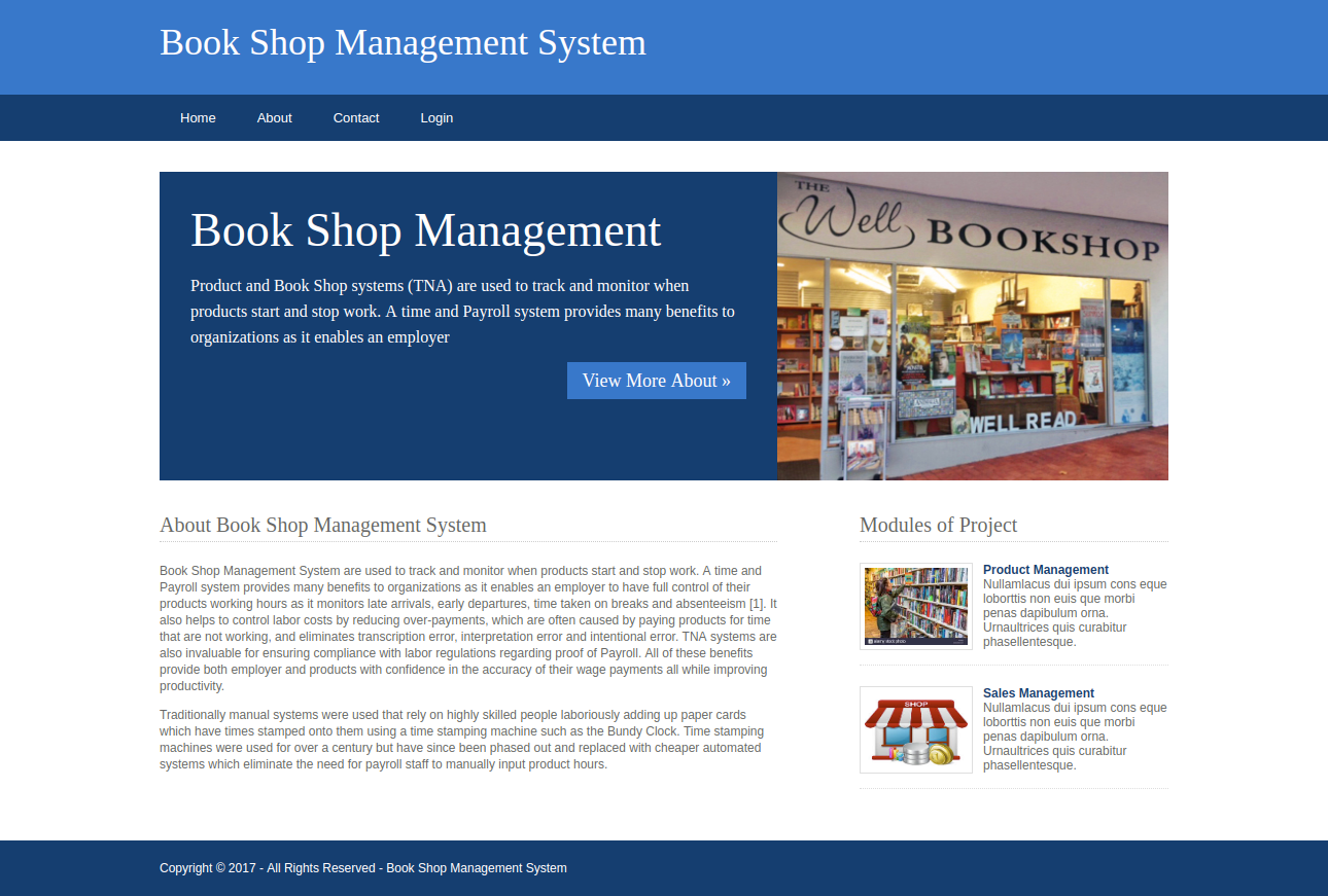 Book Shop Management System- Python Django Project