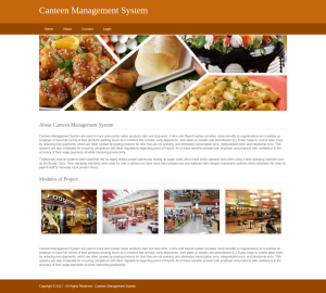 Canteen Management System Report Synopsis Source Code