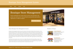 Boutique Store Management System Report Synopsis Source Code