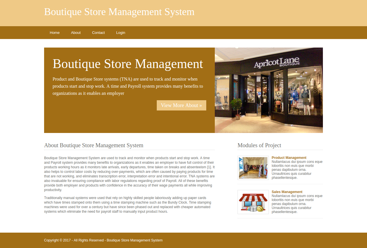 Boutique Store Management System- Python Django Project