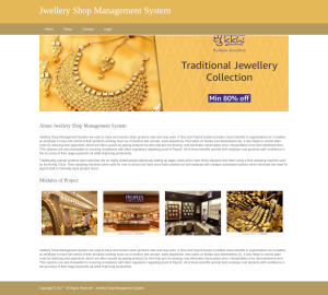 Jewellery Shop Management System Report Synopsis Source Code