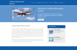 Airlines Reservation System Report Synopsis Source Code