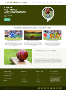 Cricket Club Management System Report Synopsis Source Code