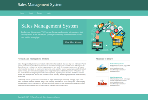 Sales Management System Report Synopsis Source Code