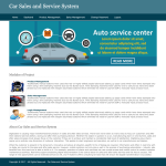 Car Sales and Service System Report Synopsis Source Code