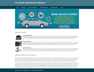 Car Sales and Service System Report Synopsis Source Code