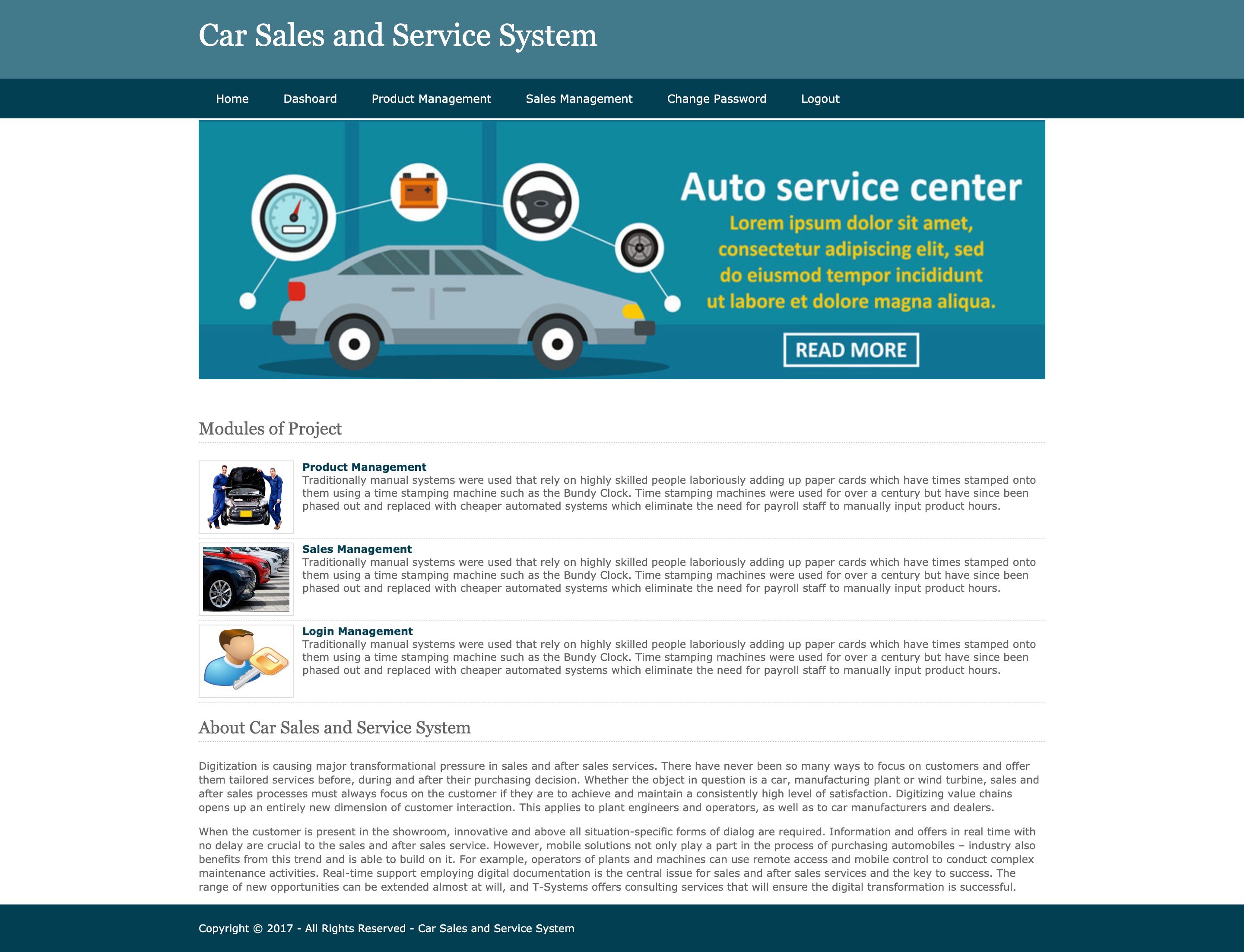 Car Sales and Service System- Python Django Project