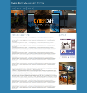 Cyber Cafe Management System Report Synopsis Source Code