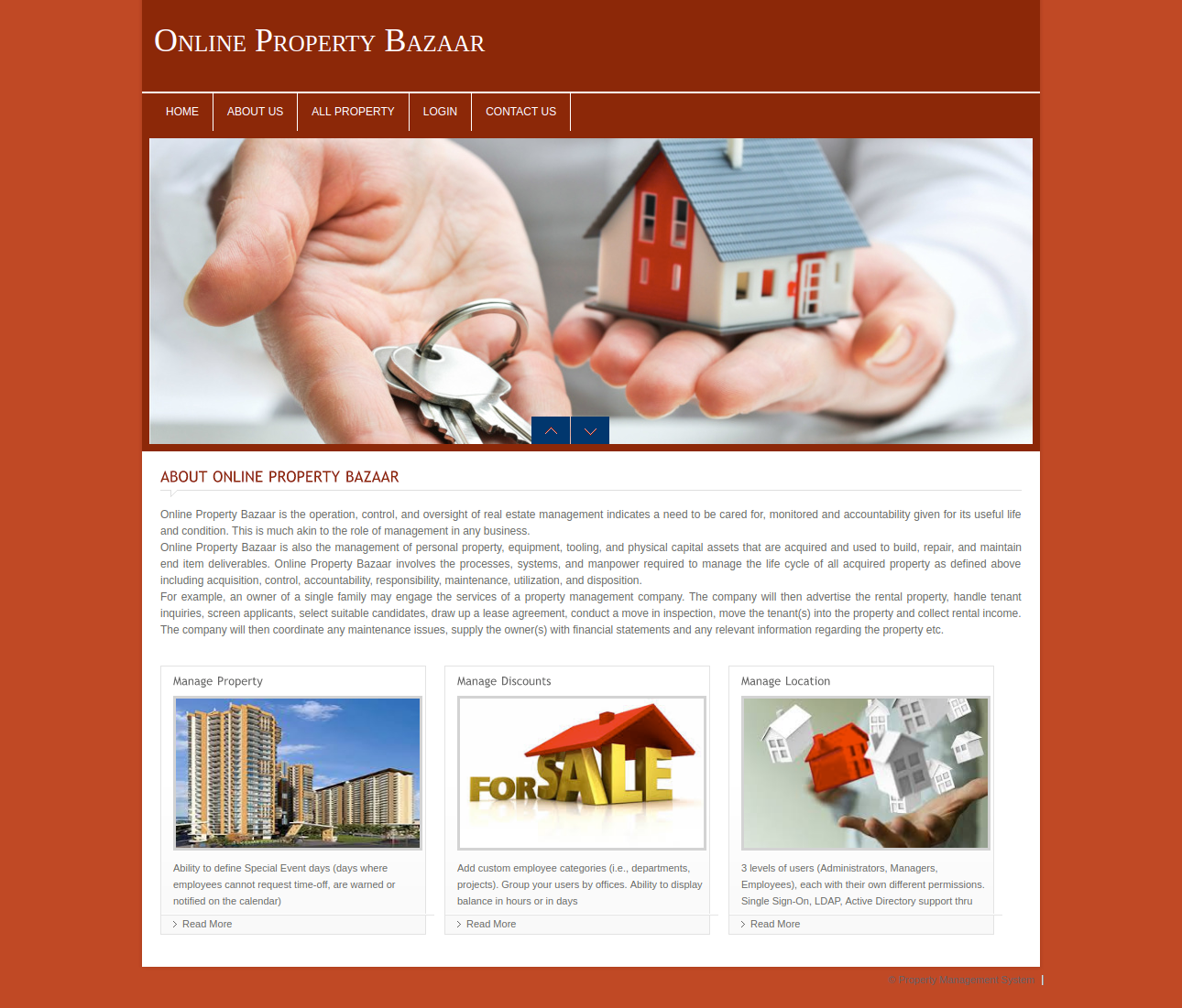 Online Property Bazaar- PHP Web Development Project