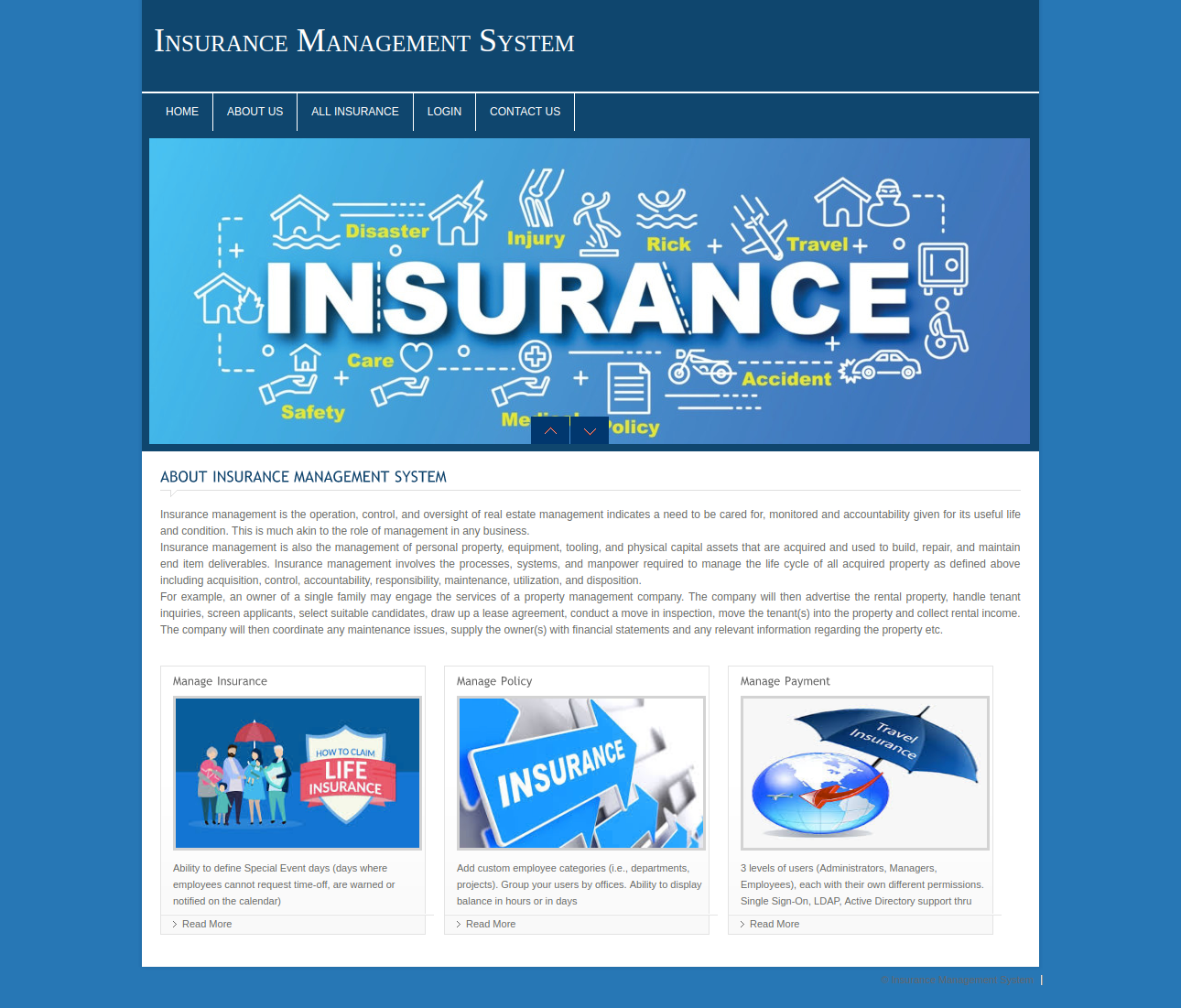 Insurance Management System- PHP Web Development Project