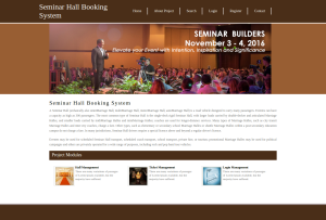 Seminar Hall Booking System Report Synopsis Source Code