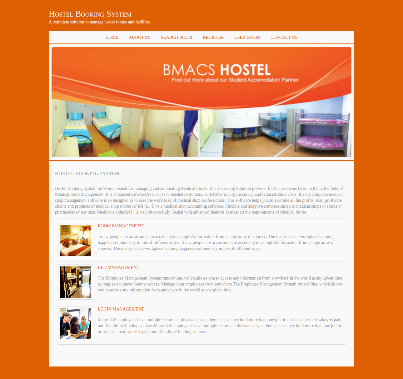 Hostel Booking System- Java NetBeans MySQL Project