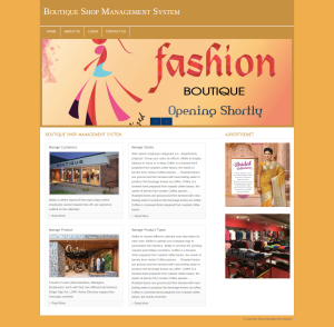 Boutique Shop Management System Report Synopsis Source Code