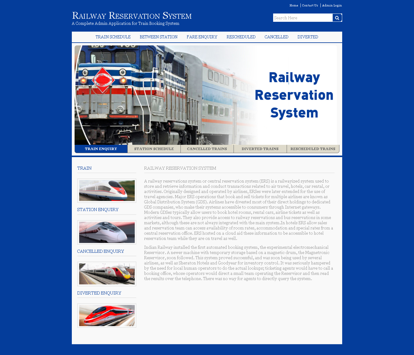 Railway Reservation System