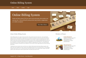 Online Billing System Report Synopsis Source Code