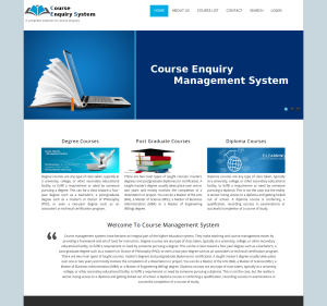 Course Enquiry System Report Synopsis Source Code