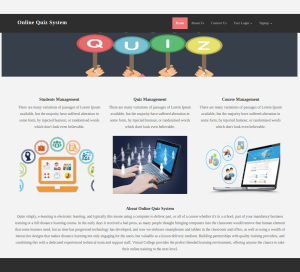 Online Quiz System Report Synopsis Source Code