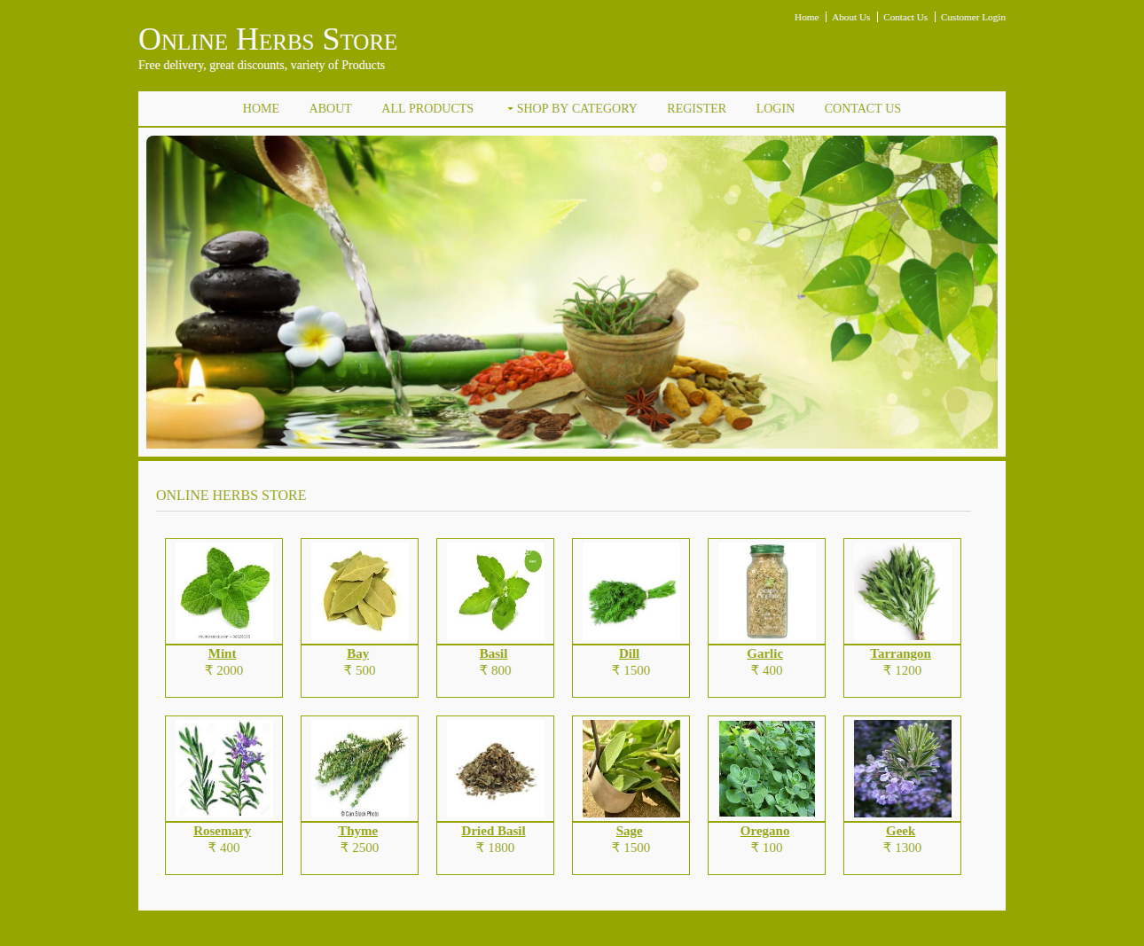 Online Herbs Store- Java NetBeans MySQL Mini Project