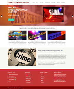 Online Crime Reporting System Report Synopsis Source Code