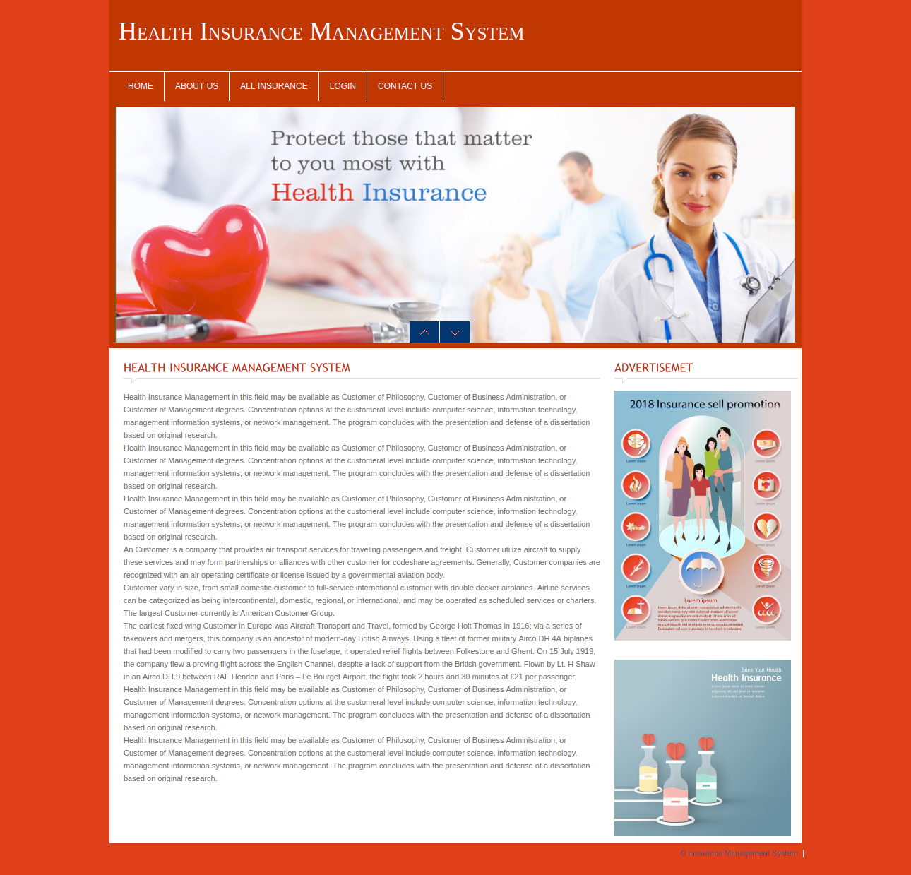 Health Insurance Management System- PHP Web Development Mini Project