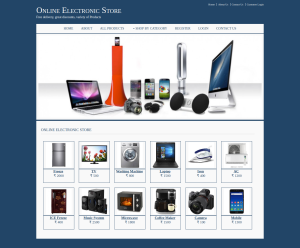 Online Electronic Store Report Synopsis Source Code