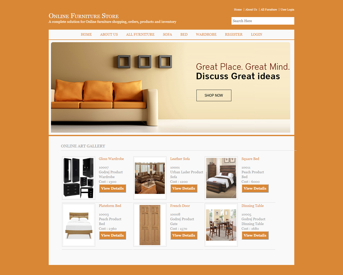 Online Furniture Store