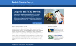 Logistic Tracking System Report Synopsis Source Code