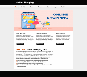 Shopping Website Report Synopsis Source Code