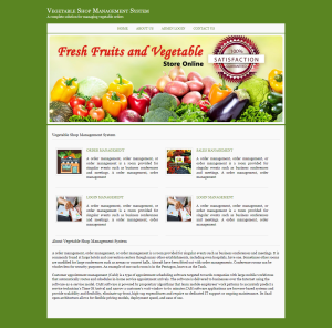 Vegetable Shop Management System Report Synopsis Source Code