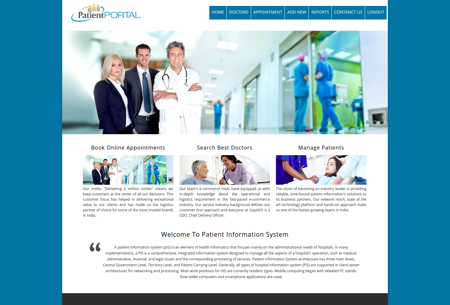 Patient Information System- PHP Web Development Project