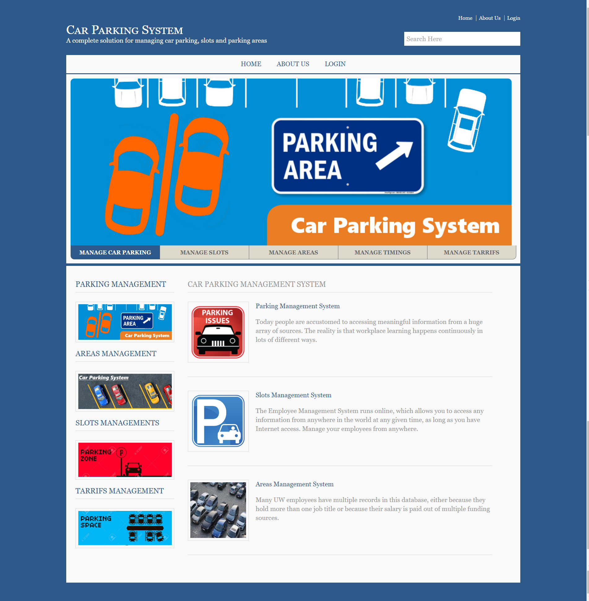 Online Car Parking System