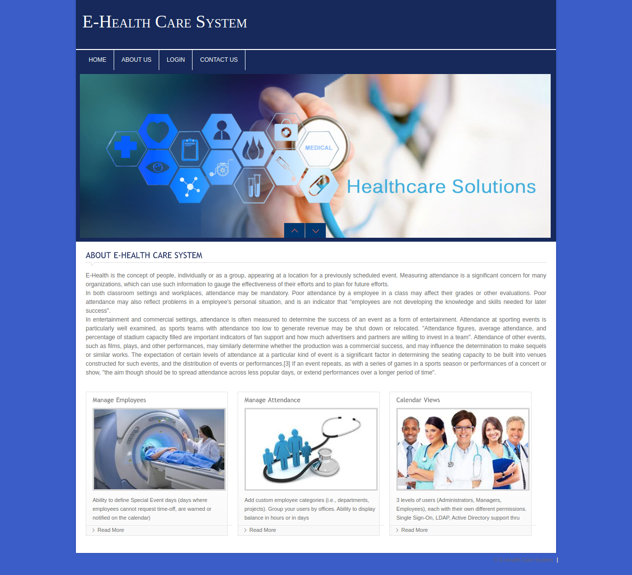 E-Health Care System- PHP Web Development Project