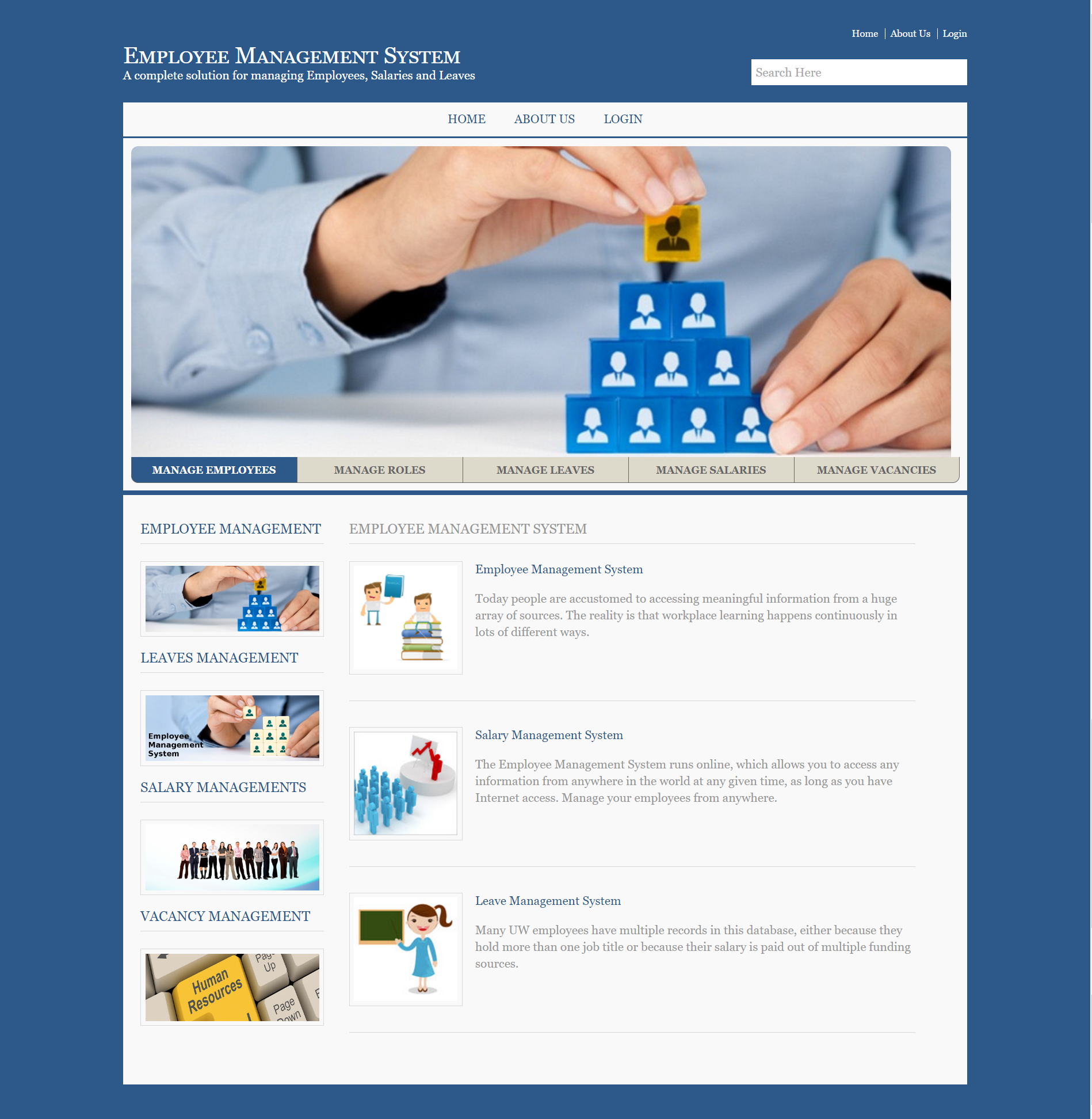 Online Employee Management System