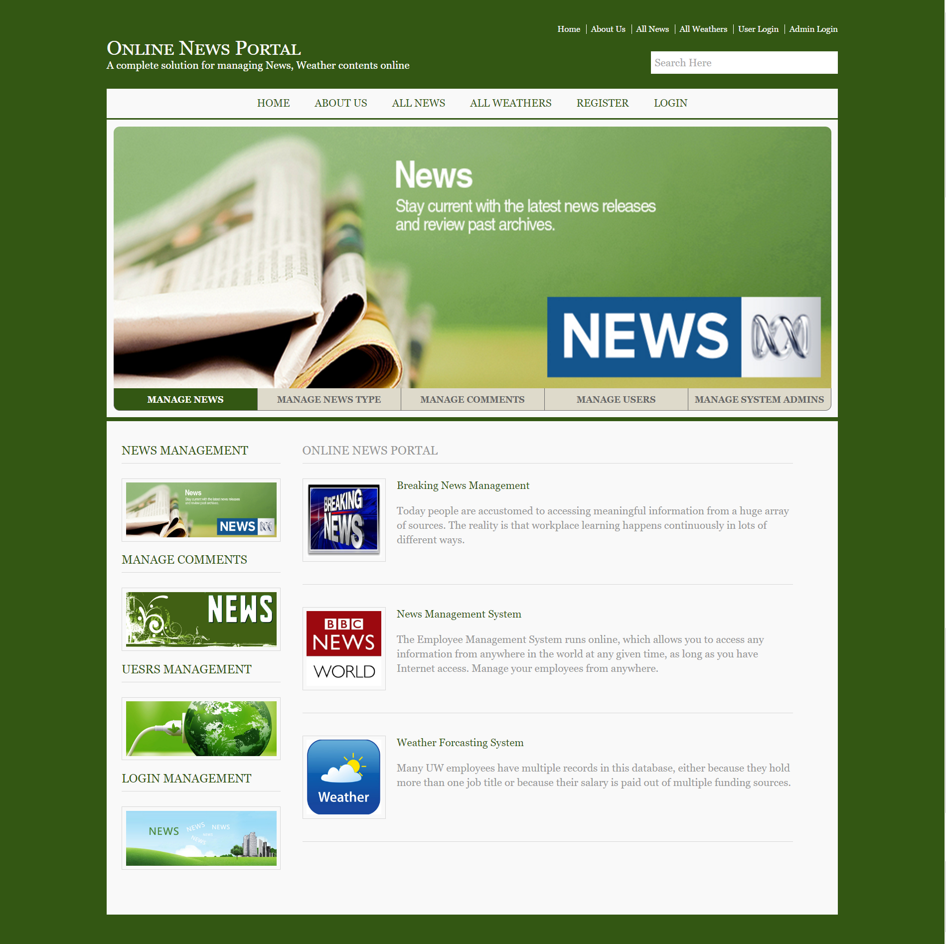 Online News Portal