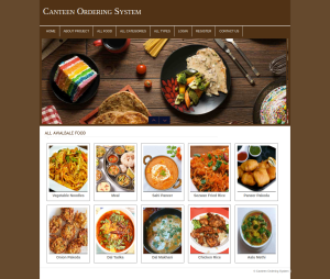 Canteen Ordering System Report Synopsis Source Code