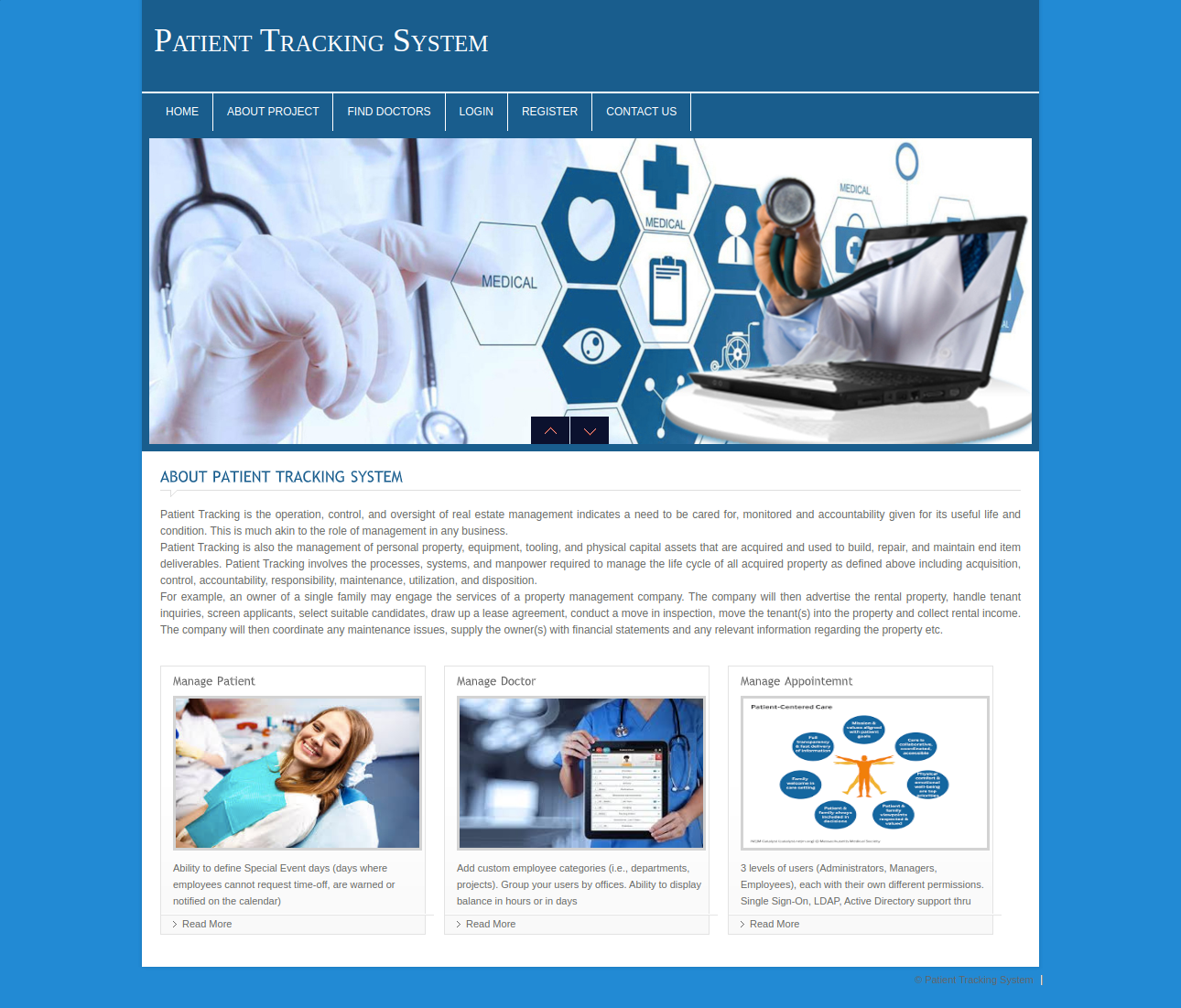 Patient Tracking System- PHP Web Development Project