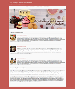 Cake Shop Management System Report Synopsis Source Code