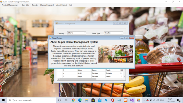 Super Market Management System Report Synopsis Source Code