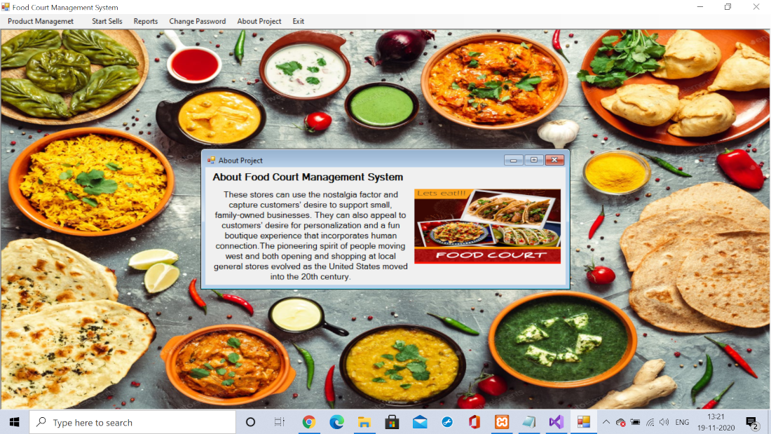 Food Court Management System