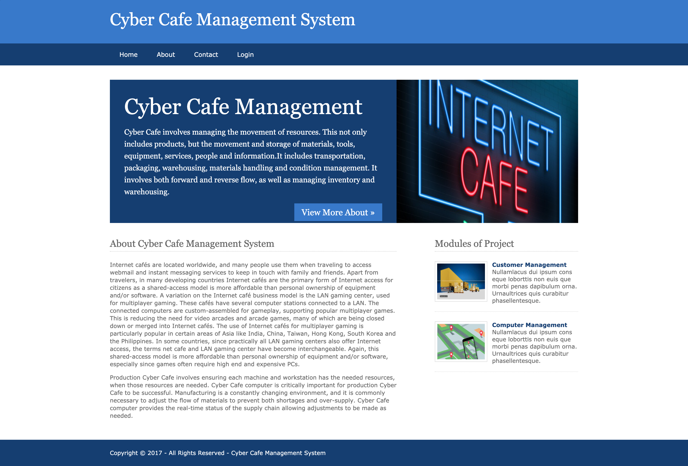 Cyber Cafe Management System- Python Django Project