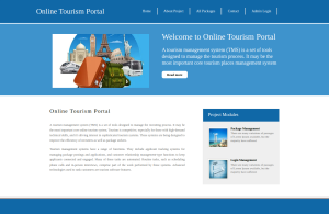 Online Tourism Portal Report Synopsis Source Code